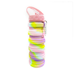Camouflage Foldable Telescopic Sports Water Bottle with Carabiner