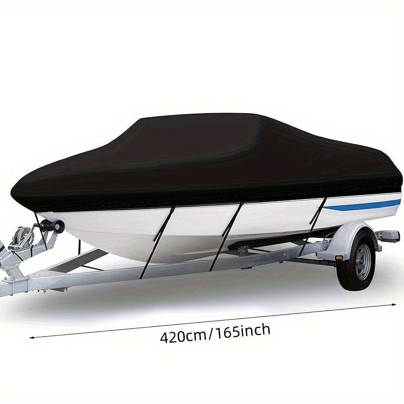 600D Heavy Duty Waterproof Boat Cover for 6.1-6.71m V Hull Ships