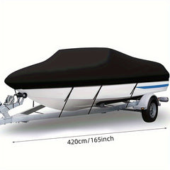 600D Heavy Duty Waterproof Boat Cover for 6.1-6.71m V Hull Ships