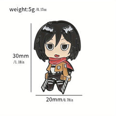 Cartoon Character Brooch Men's Scarf Hat Backpack Pin