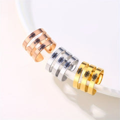 Personalized Engraved Name Ring Stainless Steel Adjustable Finger Ring