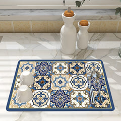 1pc Draining Mats for Kitchen Countertops Coffee Mats Kitchen Dish Mats Bar Coff