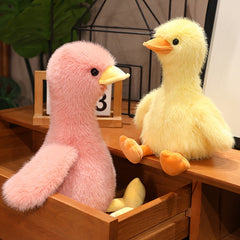 2pcs Realistic Yellow Plush Duck Stuffed Animal Soft Fluffy Toy for Boys & Girls