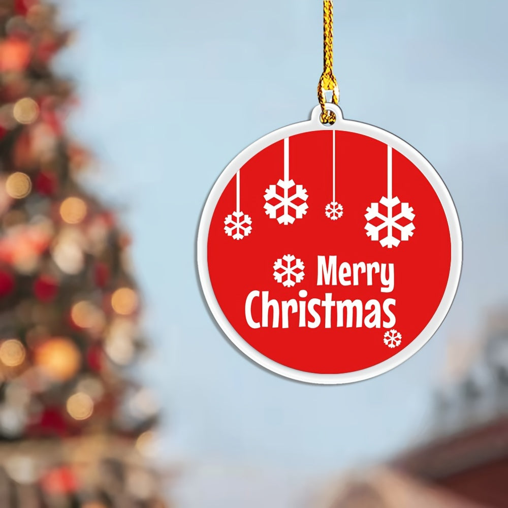 7pcs Christmas Acrylic Hanging Decorations Set - Car Ornaments