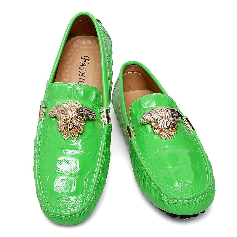 Green Slip on Loafers Comfy Casual Shoes Women's Footwear