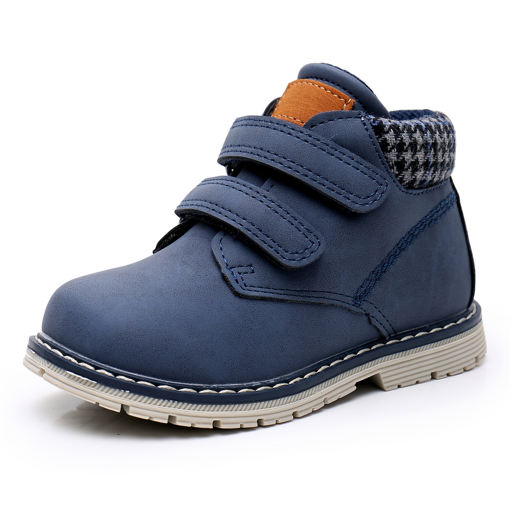 Boys Ankle Boots with Hook & Loop Fasteners for Outdoor Activities