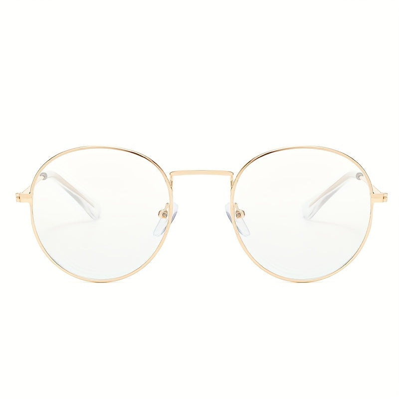 Anti Light Lens Metal Frame Men's Casual Glasses With Glasses Case
