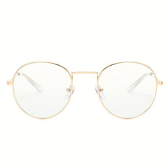 Anti Light Lens Metal Frame Men's Casual Glasses With Glasses Case