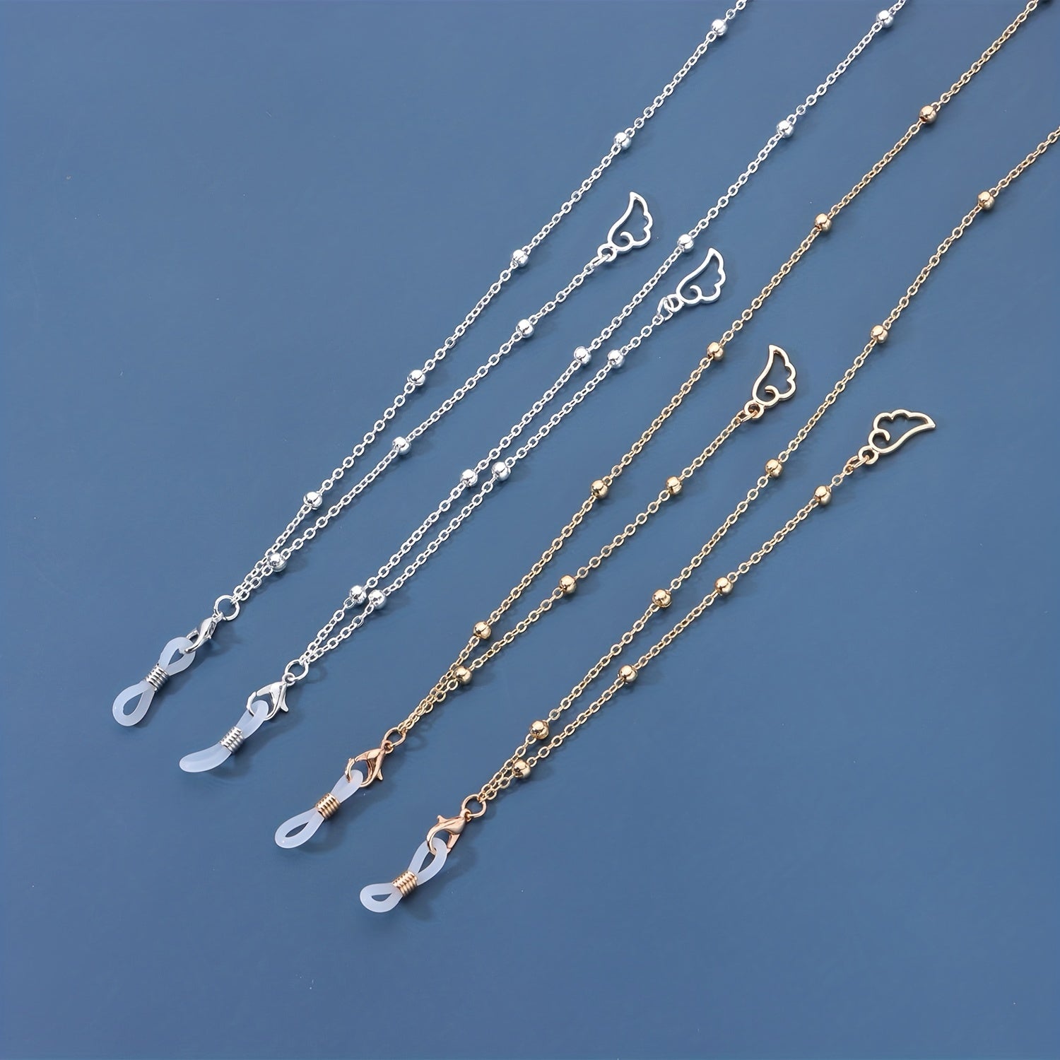 Men's Alloy Glasses Chain Beads Necklace Sunglasses Accessories