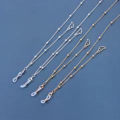 Men's Alloy Glasses Chain Beads Necklace Sunglasses Accessories