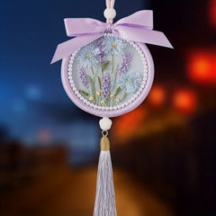 Flower Embroidery DIY Pendant Material Package