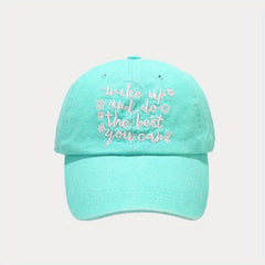 Candy Baseball Cap Wake Up And Do The You Can Embroidery Sun Hat