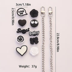 12pcs Cartoon Shoe Charm Sandal Slipper Buckle Set
