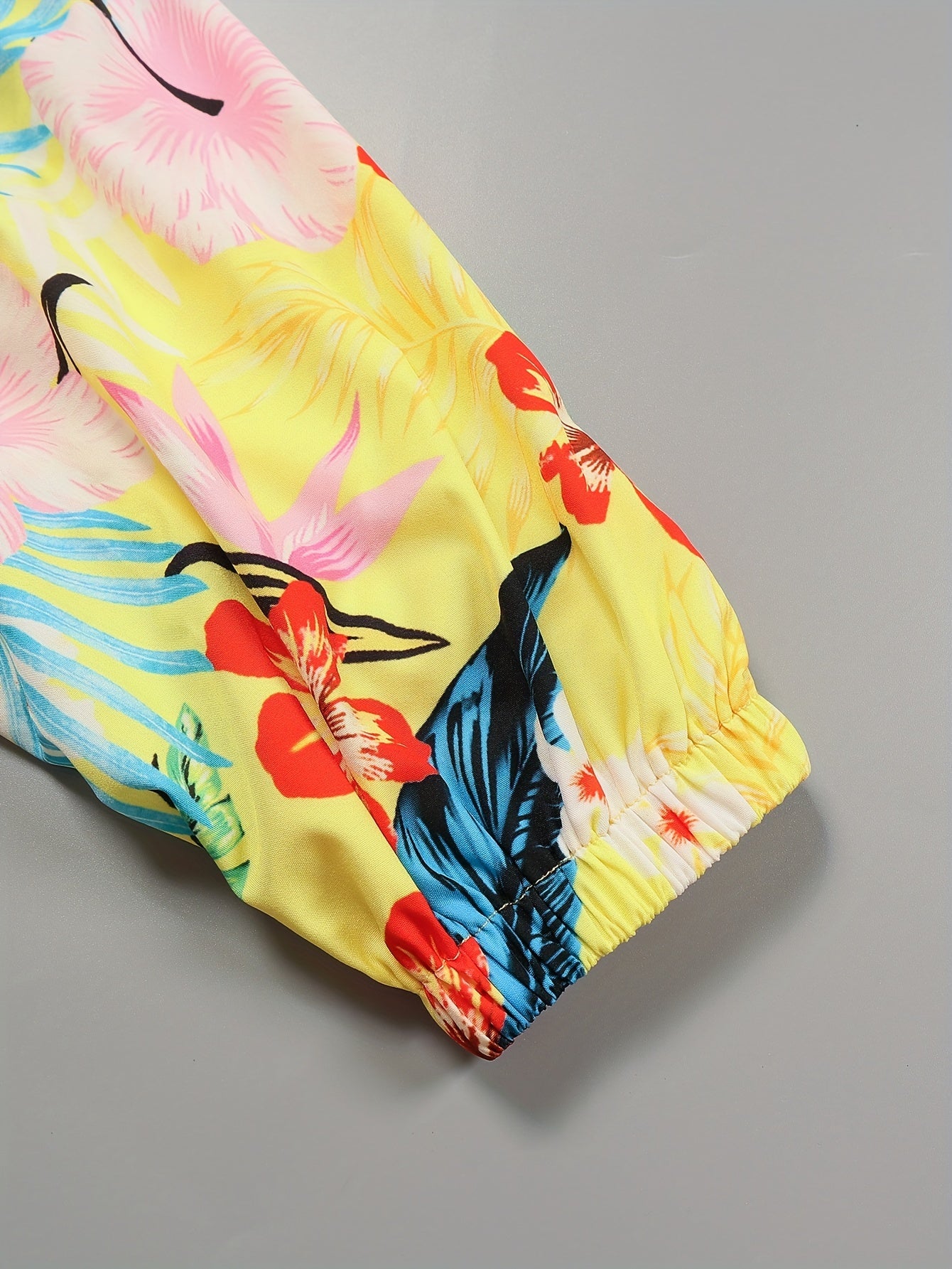  Floral Print Off Shoulder Jumpsuit With Pockets