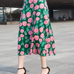  Women's Floral Print Maxi Skirt