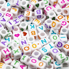 100pcs 6 6mm English Letter Cube Acrylic Beads DIY Jewelry Accessories