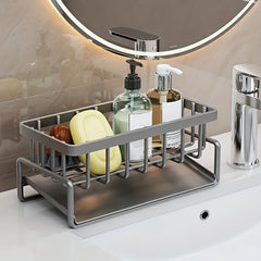 Faucet Sponge Holder Sink Box Organizer Hanging Rack for Drying Soap Sponge