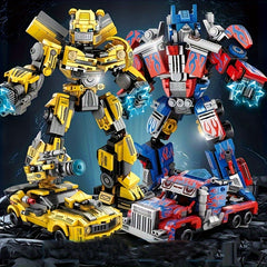 2 in 1 Transforming Car Model Building Set ABS Building Bricks Toy