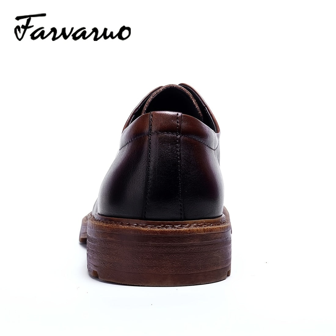 FARWARWO Men's Leather Derby Shoes for Party Wedding