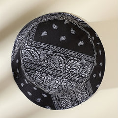 Paisley Print Bucket Hat Reversible Fisherman Cap