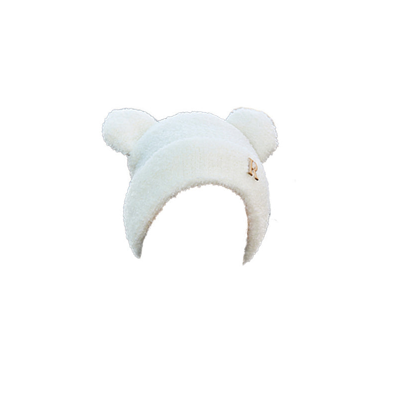 Winter Thick Beanie Hat Ear Warm Knitted Hat Winter Soft Knit Beanie Hat