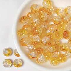40pcs Cracked Glass Beads Crystal Loose Beads for Jewelry Making