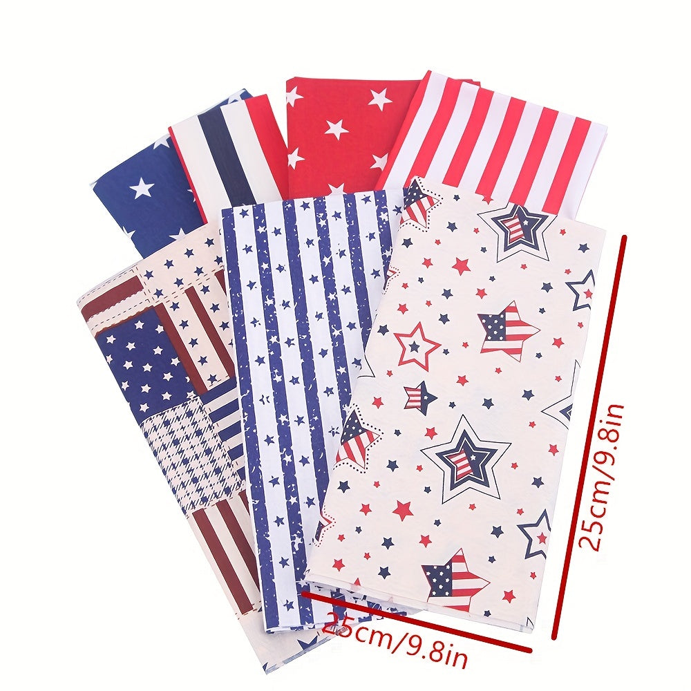 7pcs 25 Cotton Twill Printed Fabric Puppet Doll Cloth Clothing