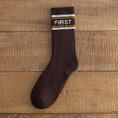 5 Pairs Letter Print Socks Mid Tube Women's Stockings