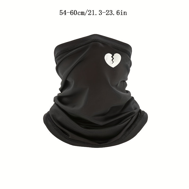 Broken Heart Print Mask Unisex Windproof Neck Gaiter