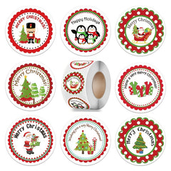 500 Explosive Style Roll Stickers Christmas Decoration Gift Series