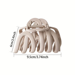 4pcs Frosted Hair Claw Retro Octopus Shape Hair Claw For Women