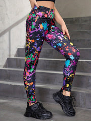 High Waist Block Yoga Leggings Quick Drying Sports Pants