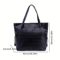Punk Style Skull Embossed Tote Bag Halloween Ghost Skull Elf Handbag