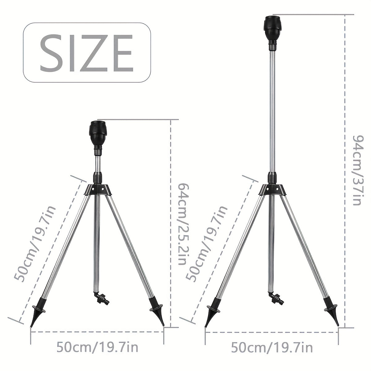 360 Degree Rotating Tripod Sprinkler for Large Yard Garden Lawn
