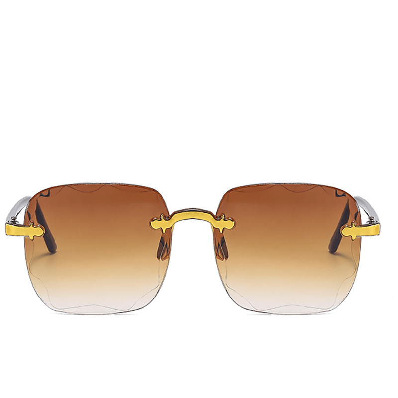 Square Rimless Sunglasses Gradient Glasses UV400