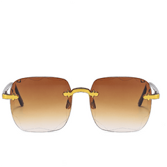 Square Rimless Sunglasses Gradient Glasses UV400