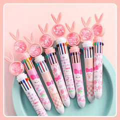 Student 10 Color Ballpoint Pen Cartoon Design