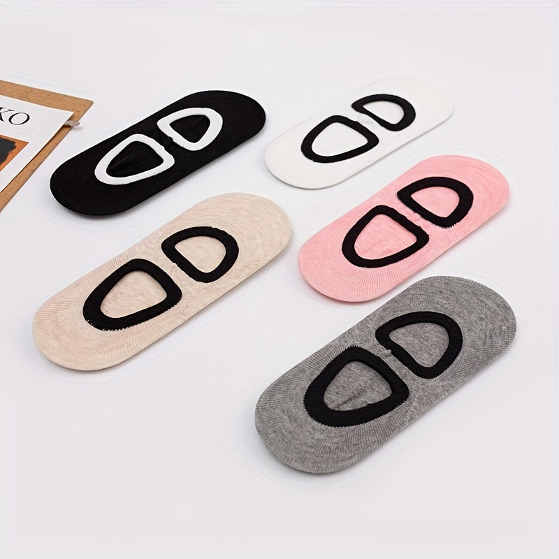 5 Pairs Cut Out Ankle Socks Women's Stockings