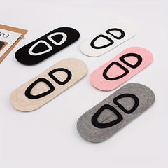 5 Pairs Cut Out Ankle Socks Women's Stockings