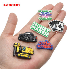 Random Cartoon Shoe Charms For Slides Sandals Shoe Decoration Accessories