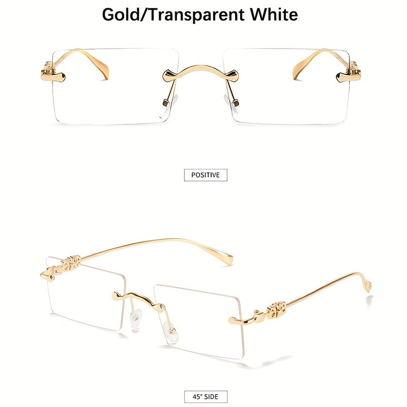 Men's Metal Rimless Glasses