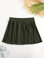 High Stretch Mesh Cover Up Skirt Solid Semi Sheer Beachwear Women's S