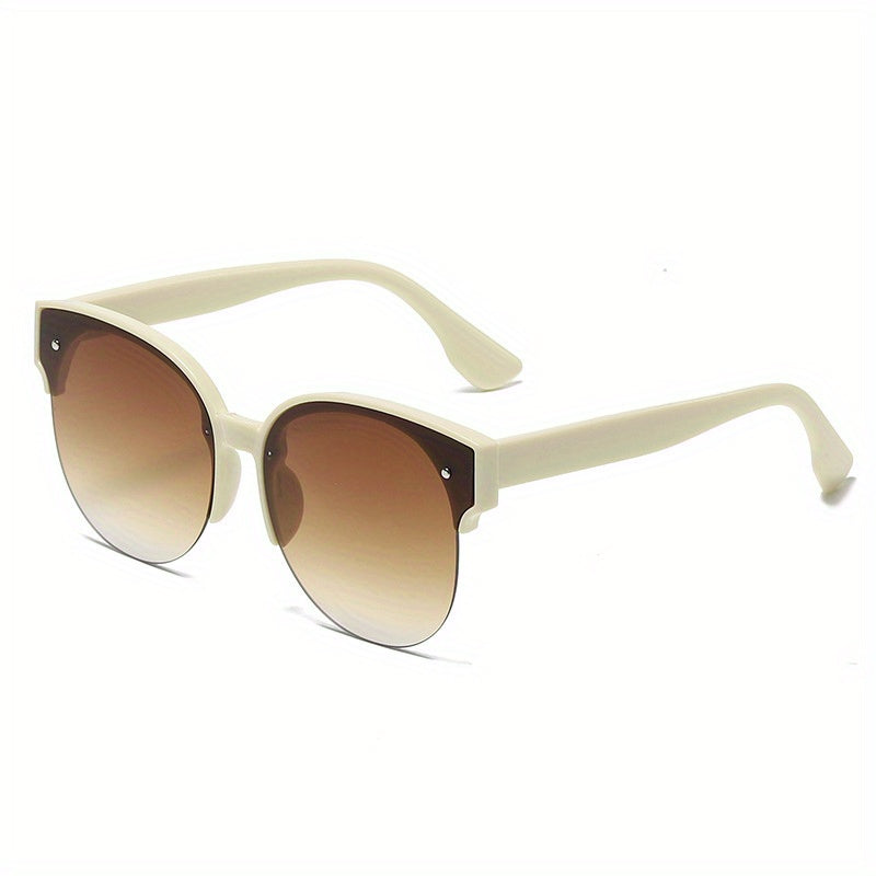 Y2K Cat Eye Sunglasses Semi Rimless UV400