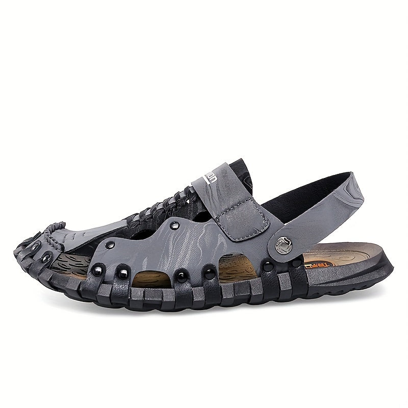 Men's Casual Driving Sandals Non slip Rubber Sole Shoes