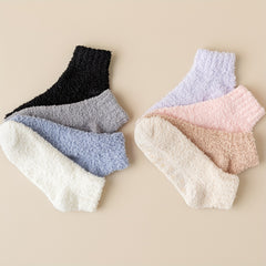 4 Pairs Cozy Fuzzy Socks for Women