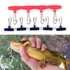 10pcs Fishing Line Sinker Slider with Hook Snap Tool Gear Accessory