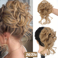 Women's Curly Hair Bun Chignon for Wedding Daily Use