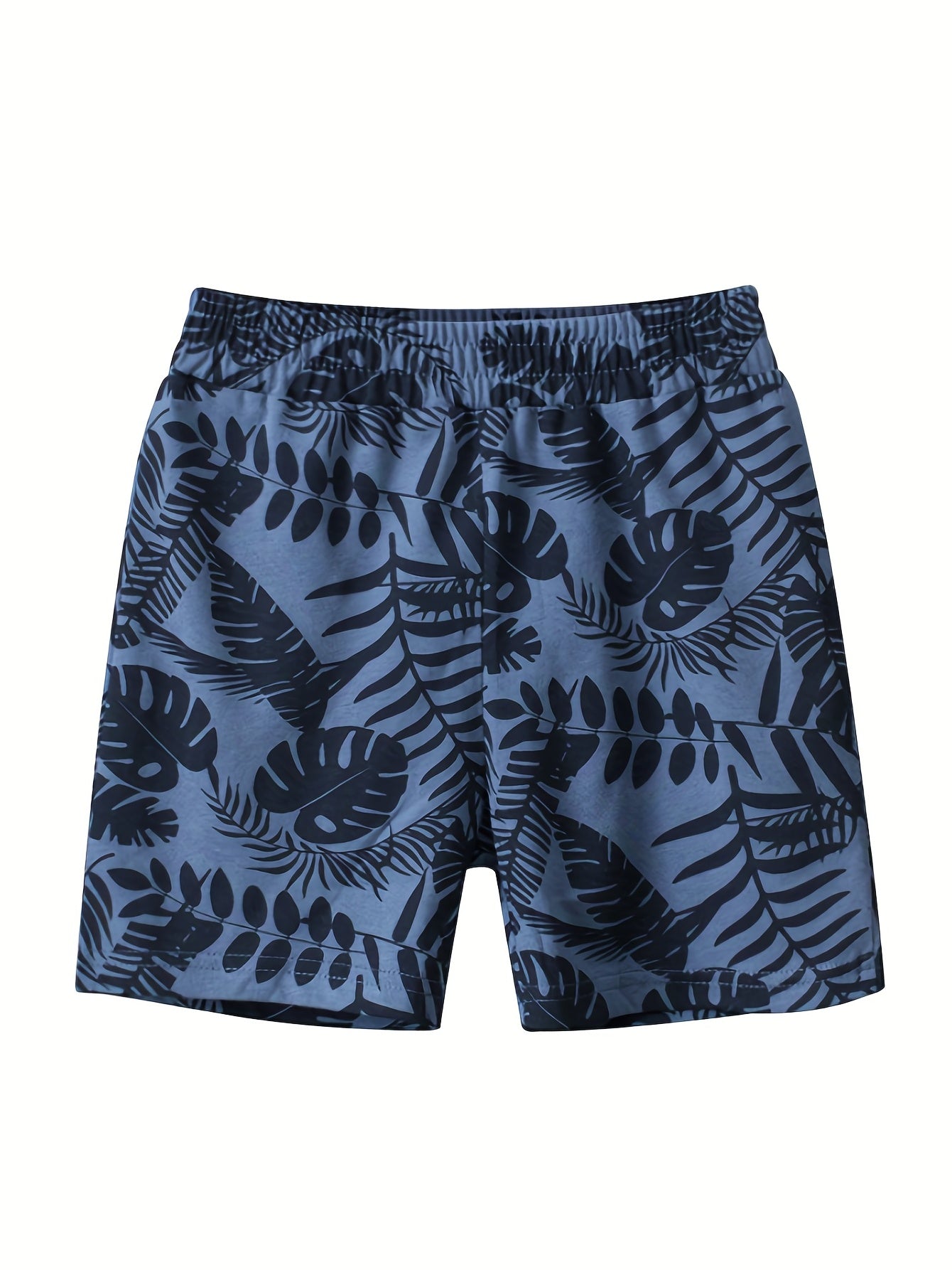 Tropical Leaf Print Boys Quick-drying Shorts