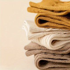 6 Pairs Twist Textured Mid Tube Socks Women's Stockings