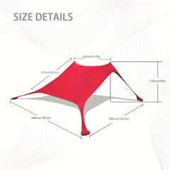 Portable Beach Tent Easy Install Waterproof Outdoor Camping Seaside Sunshade